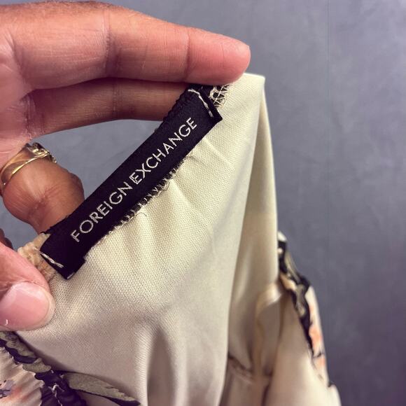 Foreign Exchange Dress Floral Chiffon Sz Small Sheer Summer Spaghetti StrapY2K - Picture 3 of 9